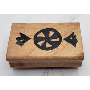 Peppermint Candy Christmas Starlight Mint Hot Potatoes Wood Mounted Rubber Stamp
